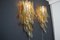 Long Textured Golden and Smoked Murano Glass Sconces in Palm Tree Shape from Barovier & Toso., 1990s, Image 8