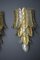 Long Textured Golden and Smoked Murano Glass Sconces in Palm Tree Shape from Barovier & Toso., 1990s 14