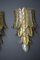Long Textured Golden and Smoked Murano Glass Sconces in Palm Tree Shape from Barovier & Toso., 1990s, Image 14