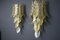 Long Textured Golden and Smoked Murano Glass Sconces in Palm Tree Shape from Barovier & Toso., 1990s 3