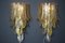 Long Textured Golden and Smoked Murano Glass Sconces in Palm Tree Shape from Barovier & Toso., 1990s 5