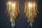 Apliques largos de cristal de Murano dorado y ahumado con forma de palmera de Barovier & Toso., Años 90, Imagen 6