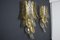 Long Textured Golden and Smoked Murano Glass Sconces in Palm Tree Shape from Barovier & Toso., 1990s 4