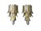 Long Textured Golden and Smoked Murano Glass Sconces in Palm Tree Shape from Barovier & Toso., 1990s 1