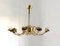 10-Arm Brass Chandelier, Italy, 1950s 1