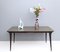 Vintage Ebonized Beech Dining Table with Taupe Glass Top, Italy, 1950s 3