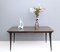 Vintage Ebonized Beech Dining Table with Taupe Glass Top, Italy, 1950s, Image 3