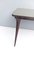 Vintage Ebonized Beech Dining Table with Taupe Glass Top, Italy, 1950s, Image 12