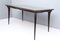 Vintage Ebonized Beech Dining Table with Taupe Glass Top, Italy, 1950s 7