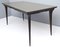 Vintage Ebonized Beech Dining Table with Taupe Glass Top, Italy, 1950s 8