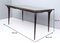 Vintage Ebonized Beech Dining Table with Taupe Glass Top, Italy, 1950s, Image 14