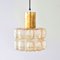 Large Amber Diamond Glass Ceiling Light by Helena Tynell for Limburg, Germany, 1960s 1