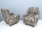 Vintage Patterned Fabric Armchairs, Italy, Set of 2 1