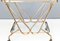 Vintage Brass Serving Cart with Glass Shelves, Italy, Image 10