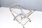 Vintage Brass Serving Cart with Glass Shelves, Italy, Image 6