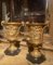 French 18th Century Louis XVI Ormolu Vases with Handles and Relief Putto on Black Belgian Marble Bases, Set of 2 3