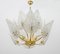 Mid-Century Italian Modern Brass and Murano Glass Chandelier, 1970s, Image 5