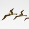 Mid-Century Brass Swallows Wall Hanging, 1960s, Set of 3, Image 7