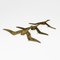 Mid-Century Brass Swallows Wall Hanging, 1960s, Set of 3, Image 4