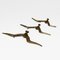 Mid-Century Brass Swallows Wall Hanging, 1960s, Set of 3, Image 6