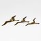 Mid-Century Brass Swallows Wall Hanging, 1960s, Set of 3, Image 5