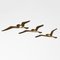 Mid-Century Brass Swallows Wall Hanging, 1960s, Set of 3, Image 1