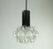 Mid-Century Bubble Glass P308 Pendant Light in Clear Glass and Chrome by Helena Tynell for Limburg, 1960s 1