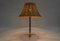 Mid-Century Modern Table Lamp in Brass, Wicker and Teak, Austria, 1950s 3