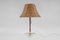 Mid-Century Modern Tischlampe aus Messing, Korbgeflecht & Teak, Österreich, 1950er 2