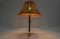 Mid-Century Modern Table Lamp in Brass, Wicker and Teak, Austria, 1950s 5