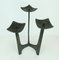 Mid-Century Brutalist Iron Candleholder 3