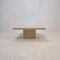 Italian Square Coffee Table in Travertine, 1980s 3