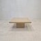 Italian Square Coffee Table in Travertine, 1980s, Image 1