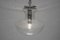 Mid-Century Modern Chrome & Bubble Glass Pendant Lamp, Germany, 1960s 6
