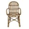 Vintage Stühle mit Tellern aus Bambus & Ratan, 5 . Set 2