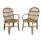 Chaises Vintage avec Plaques en Bambou et Rotin, Set de 5 6