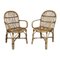 Vintage Stühle mit Tellern aus Bambus & Ratan, 5 . Set 6