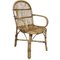 Vintage Stühle mit Tellern aus Bambus & Ratan, 5 . Set 7