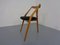 Dreibeiniger Mid-Century Stuhl aus Buche, 1960er 1