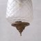 Lámpara colgante Mid-Century de latón y vidrio grabado, años 50, Imagen 5