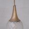 Lámpara colgante Mid-Century de latón y vidrio grabado, años 50, Imagen 4