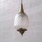 Lampada Mid-Century in ottone e vetro inciso, anni '50, Immagine 1