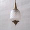 Lámpara colgante Mid-Century de latón y vidrio grabado, años 50, Imagen 1