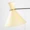 Lenkbare Wandlampe aus Messing & Stoff von Robert Mathieu, 1960er 7