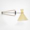Lenkbare Wandlampe aus Messing & Stoff von Robert Mathieu, 1960er 5