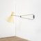 Lenkbare Wandlampe aus Messing & Stoff von Robert Mathieu, 1960er 4