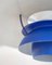 Lámpara colgante PH5 en azul de Poul Henningsen para Louis Poulsen, Dinamarca, años 60, Imagen 8
