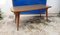 Wooden Dining Table with Colored Glass Top, Italy, 1950s, Image 2