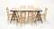 Mesa de caoba con incrustaciones de latón y patas de tressel de bambú, Francia, años 30, Imagen 2