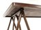 Tavolo in ottone in mogano intarsiato con gambe in finto bambù, Francia, anni '30, Immagine 5
